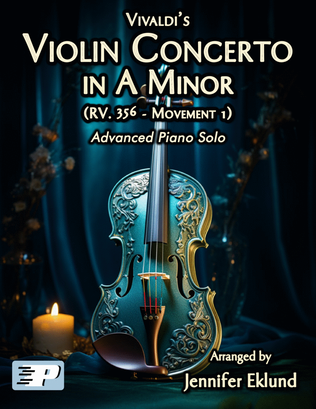 Book cover for Violin Concerto in A Minor: Movement 1 (Advanced Piano Solo)