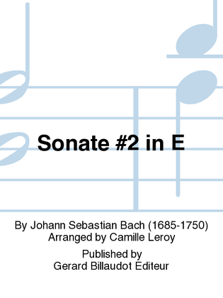 Book cover for Sonate No. 2 In E