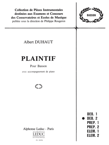 Plaintif (bassoon & Piano)