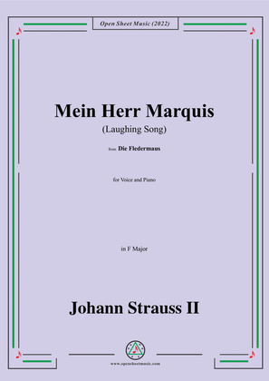 Book cover for Johann Strauss II-Mein Herr Marquis(Laughing Song),in F Major