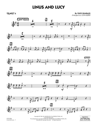 Book cover for Linus and Lucy (arr. John Berry) - Trumpet 4