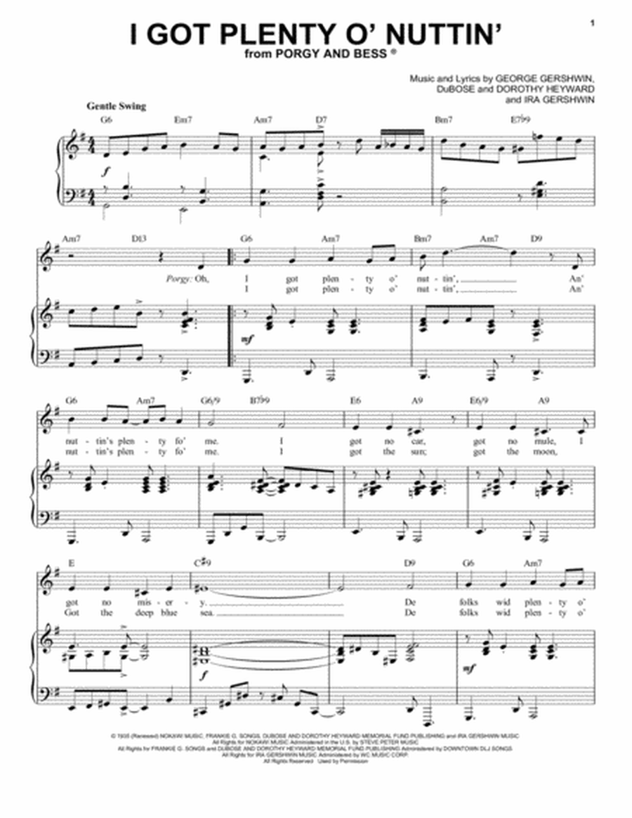 I Got Plenty O' Nuttin' [Jazz version] (arr. Brent Edstrom)