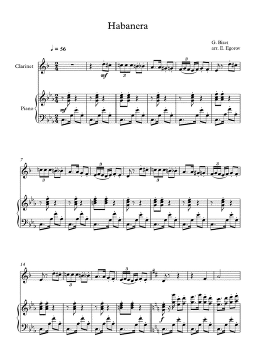 Habanera, Georges Bizet, For Clarinet & Piano image number null