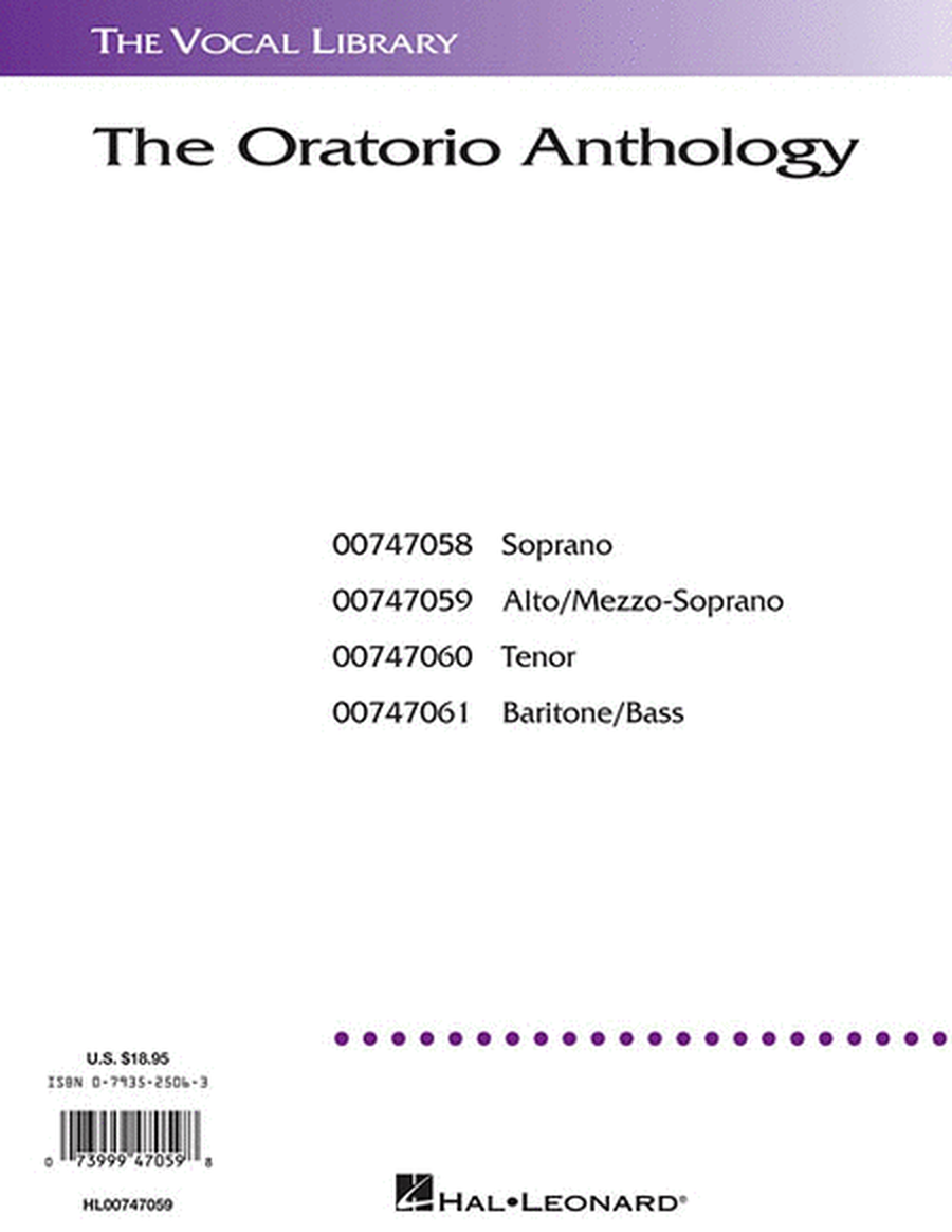 The Oratorio Anthology