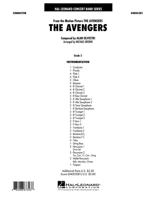 Book cover for The Avengers - Full Score