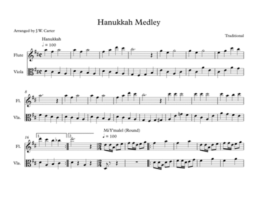Hanukkah Medley for Flute & Viola Duet image number null