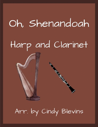 Book cover for Oh, Shenandoah, for Harp and Clarinet