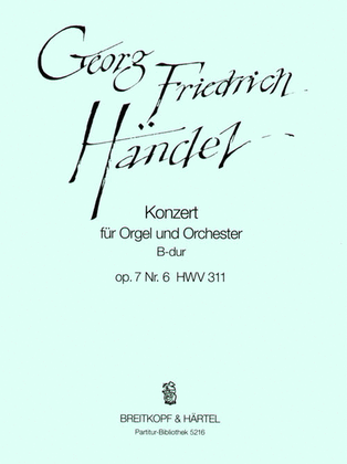 Book cover for Organ Concerto (No. 12) in B flat major Op. 7/6 HWV 311
