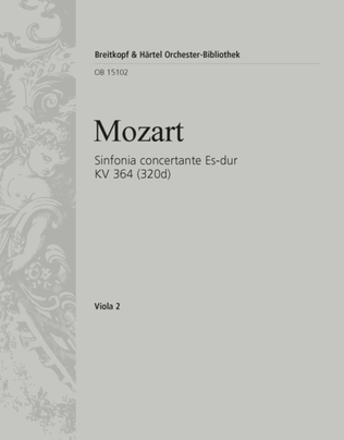Book cover for Sinfonia concertante in E flat major K. 364 (320d)