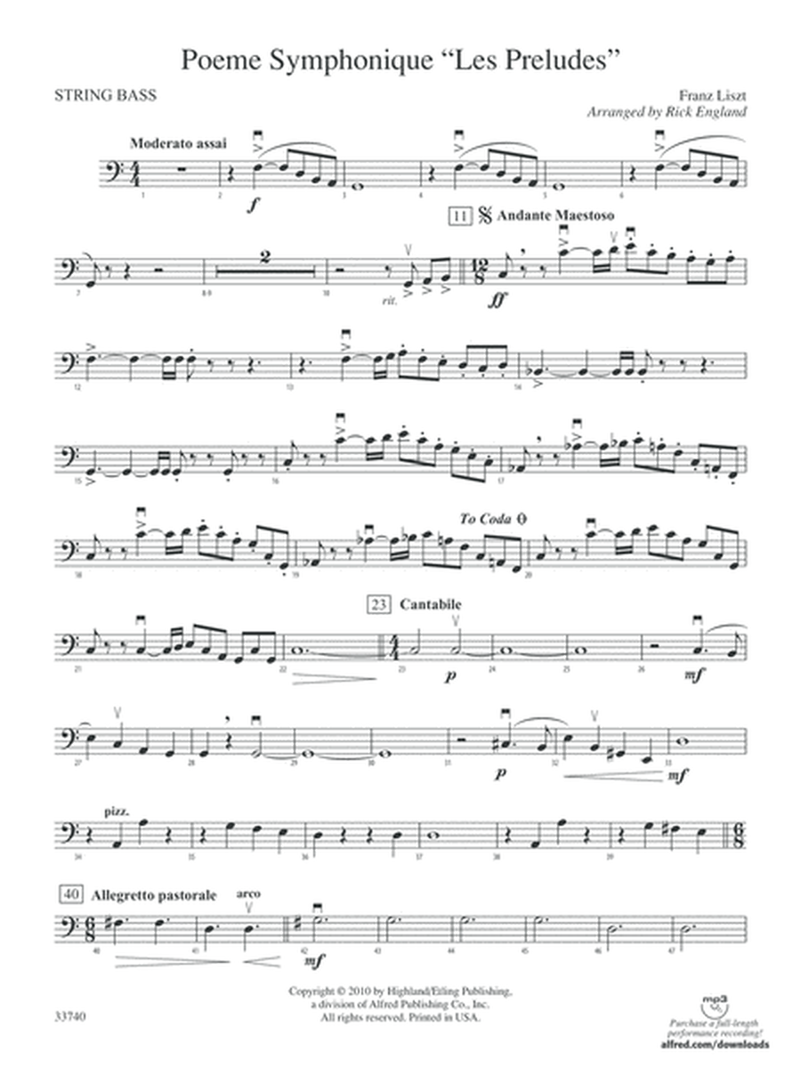 Poeme Symphonique "Les Preludes": String Bass
