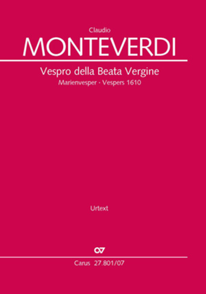 Book cover for Vespro della Beata Vergine