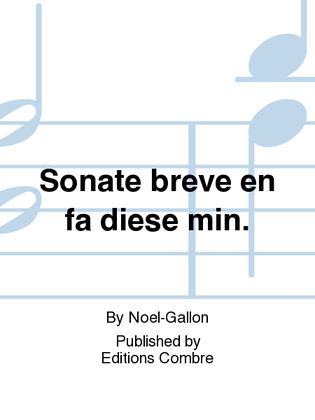 Book cover for Sonate breve en Fa# min.