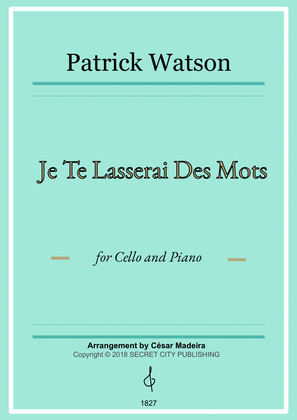 Book cover for Je Te Laisserai Des Mots