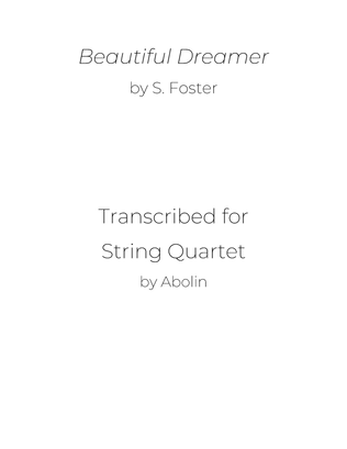 Book cover for Foster: Beautiful Dreamer - String Quartet