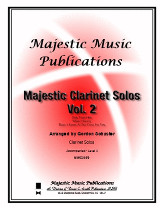 Book cover for Majestic Clarinet Solos, Vol. 2