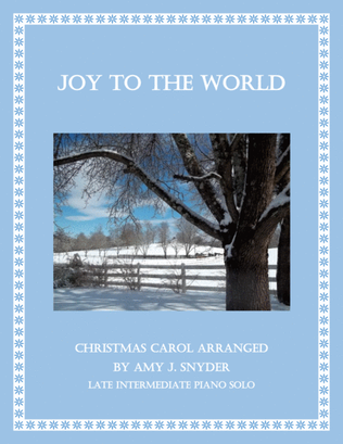 Joy to the World, late intermediate piano solo.