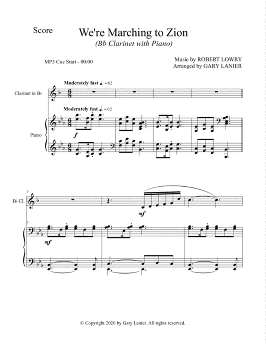 3 VICTORIOUS HYMNS (for Bb Clarinet and Piano with Score/Parts) image number null