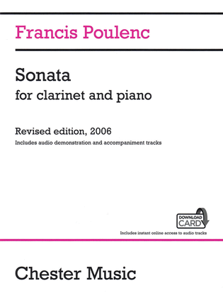 Book cover for Sonata for Clarinet and Piano