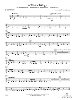 A Winter Trilogy: 1st B-flat Clarinet