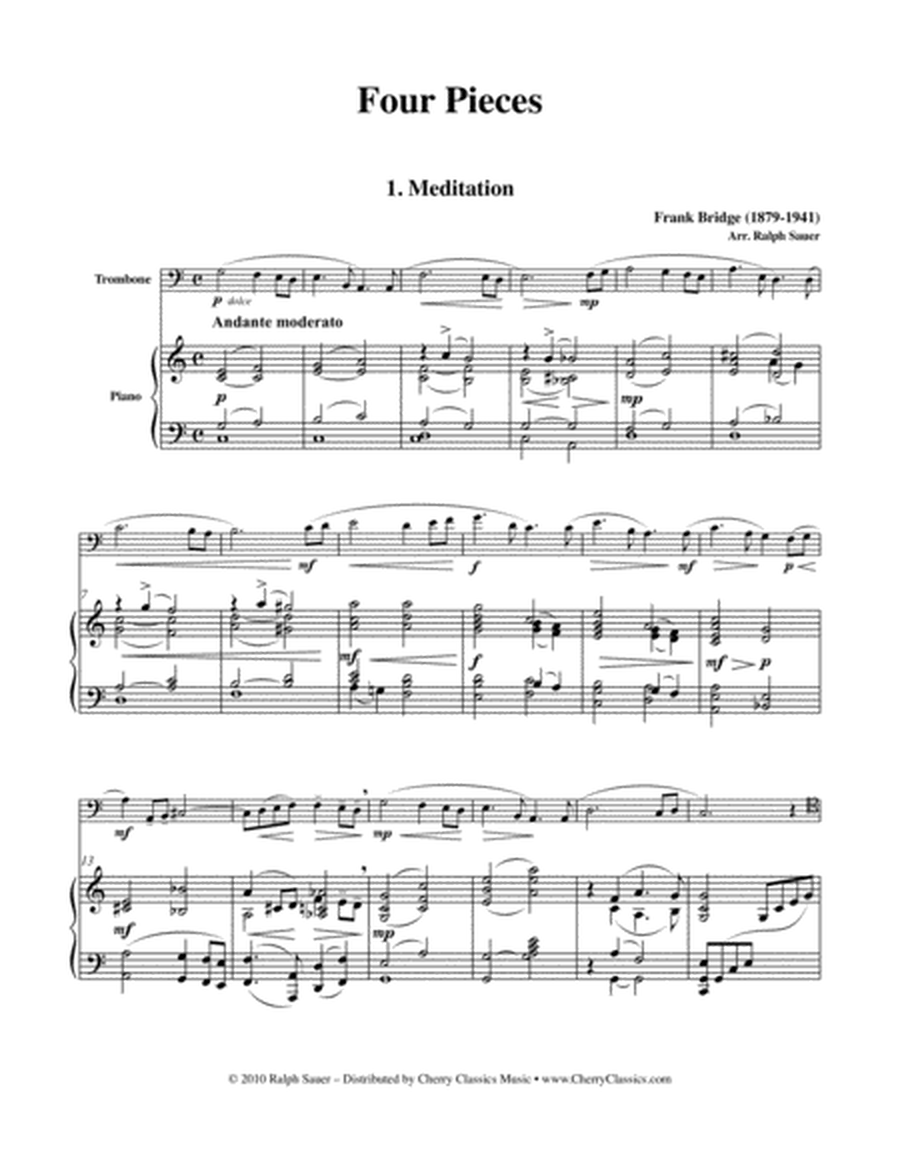 Four Pieces for Trombone & Piano