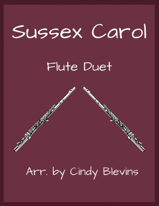 Book cover for Sussex Carol, for Flute Duet