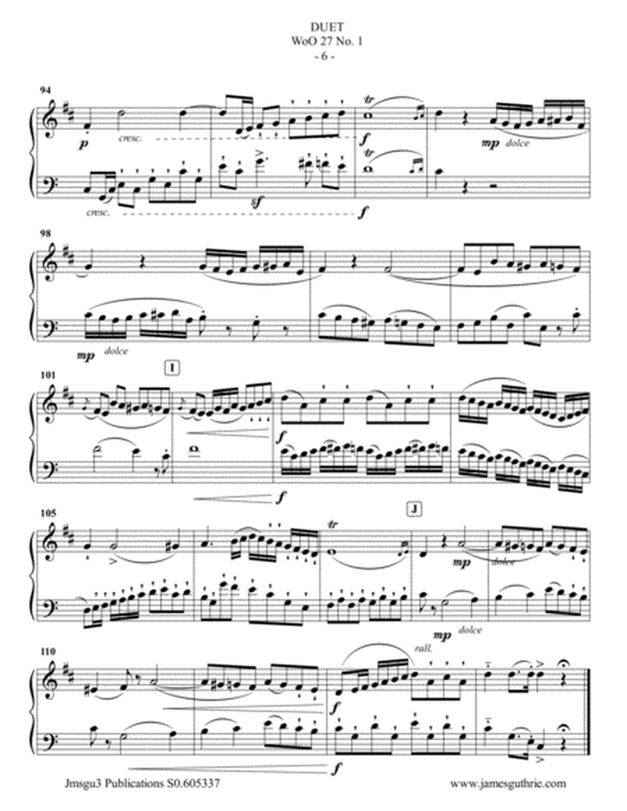 Beethoven: Three Duets WoO 27 for Clarinet & Cello image number null