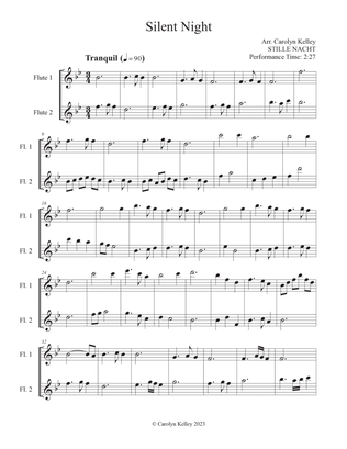 Silent Night (Hymn Tune: STILLE NACHT, Flute Duet)