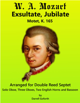 Book cover for Mozart: Exsultate, Jubilate for Double Reed Septet