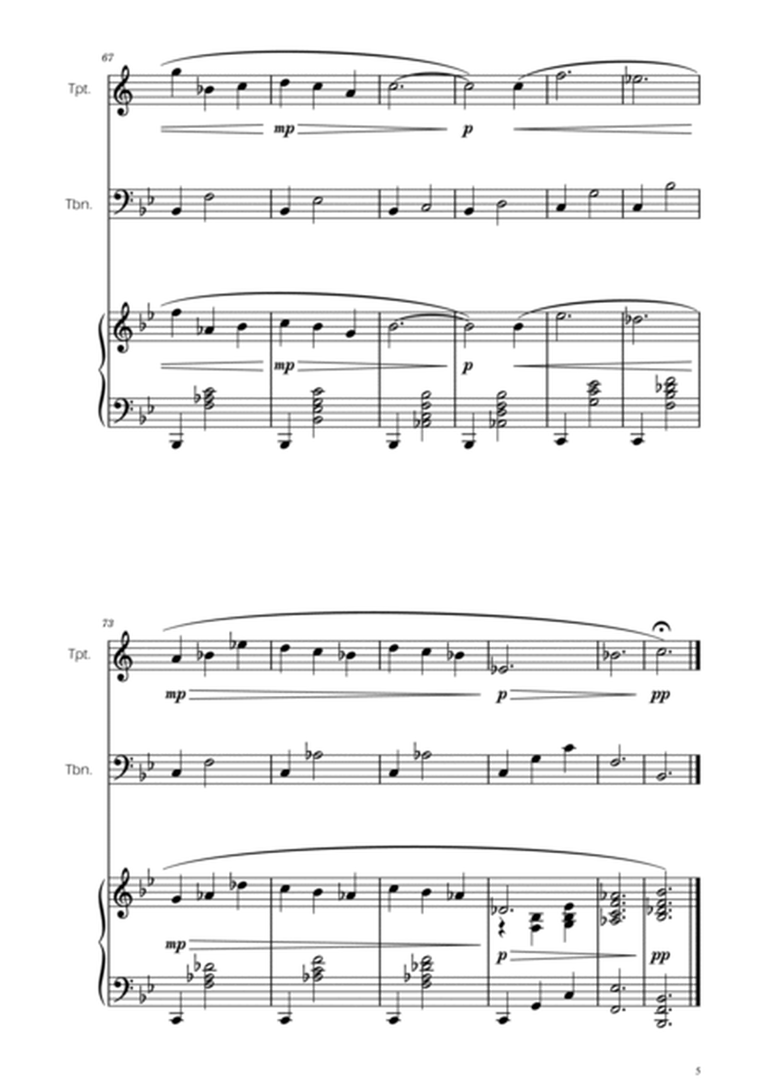 Gymnopedie No. 1 - Trumpet and Trombone Duet w/ Piano image number null