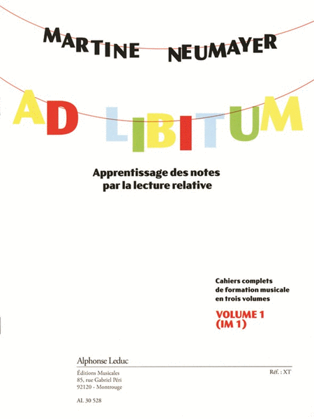 Ad Libitum (im1) Cahiers Complets De Formation Musicale En 3 Volumes, Appren