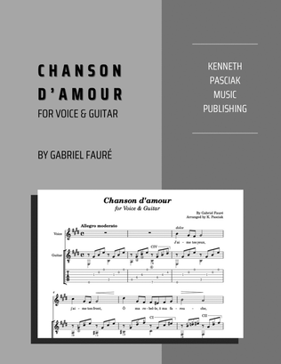 Book cover for Chanson d'amour (for Voice and Guitar)