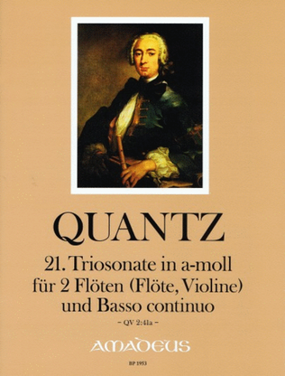 Book cover for Trio Sonata No. 21 in A Minor QV2:41a