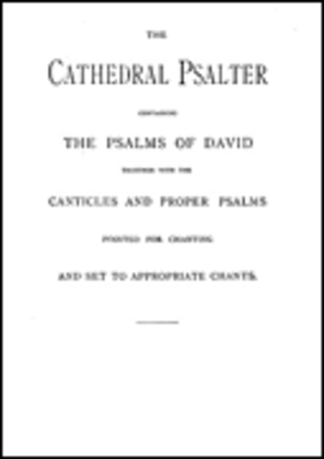 Book cover for The Old Cathedral Psalter Psalms of David Together with Canticles