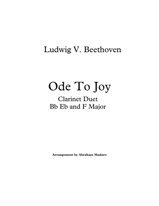 Book cover for Beethoven`s Ode to Joy Clarinet Duet-Three Tonalities Included