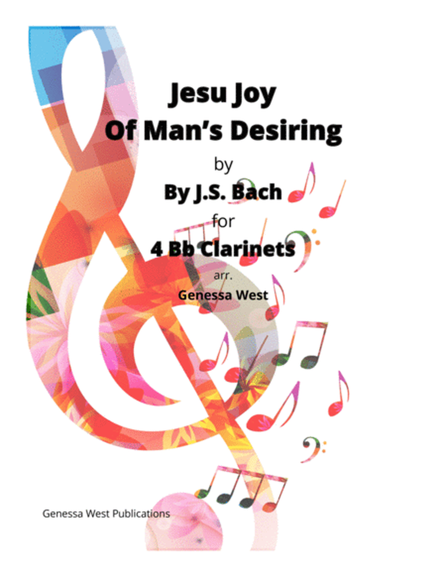 Jesu Joy Of Man's Desiring For 4 Bb Clarinets image number null