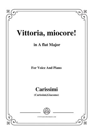 Book cover for Carissimi-Vittoria, mio core in A flat Major, for Voice and Piano