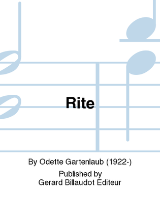 Book cover for Rite