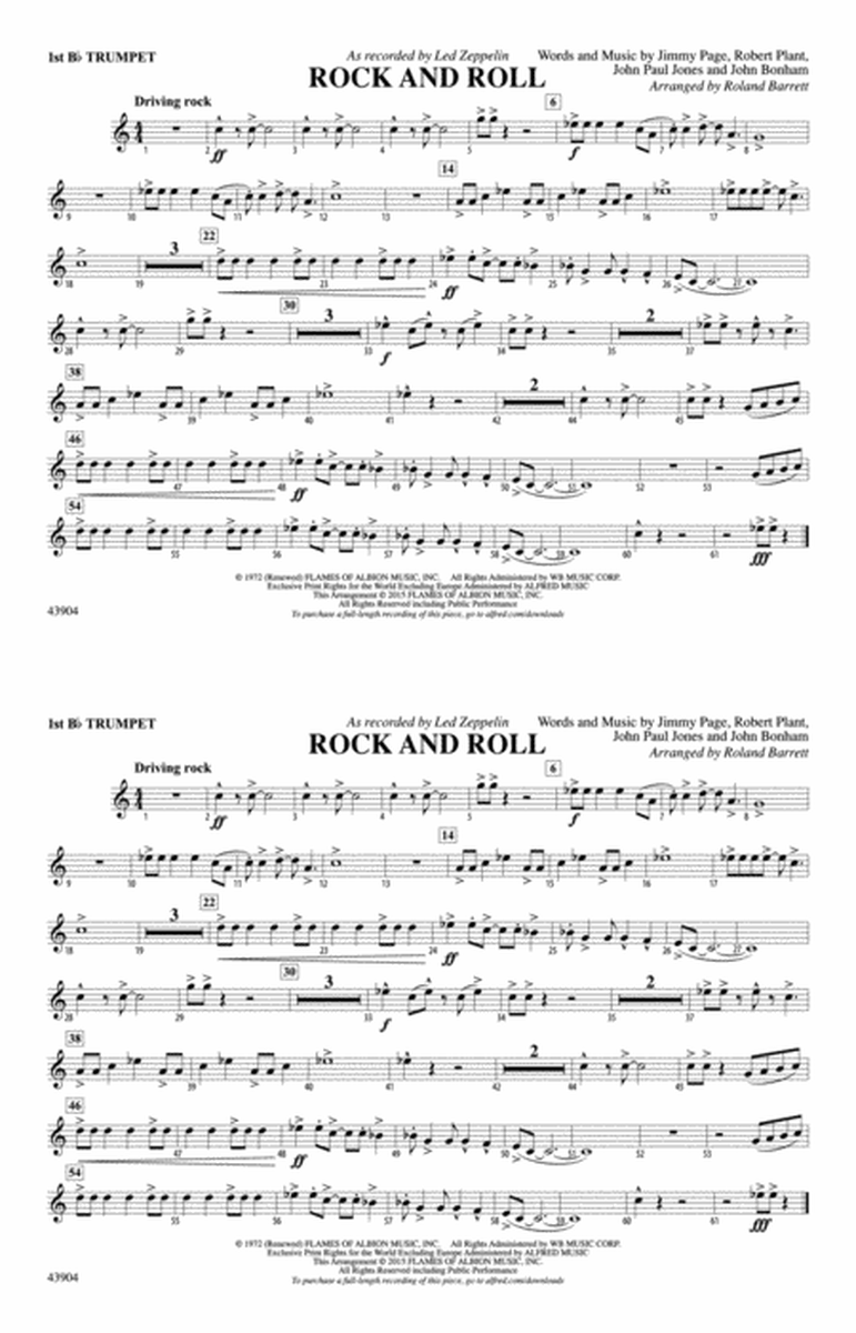 Rock and Roll: 1st B-flat Trumpet