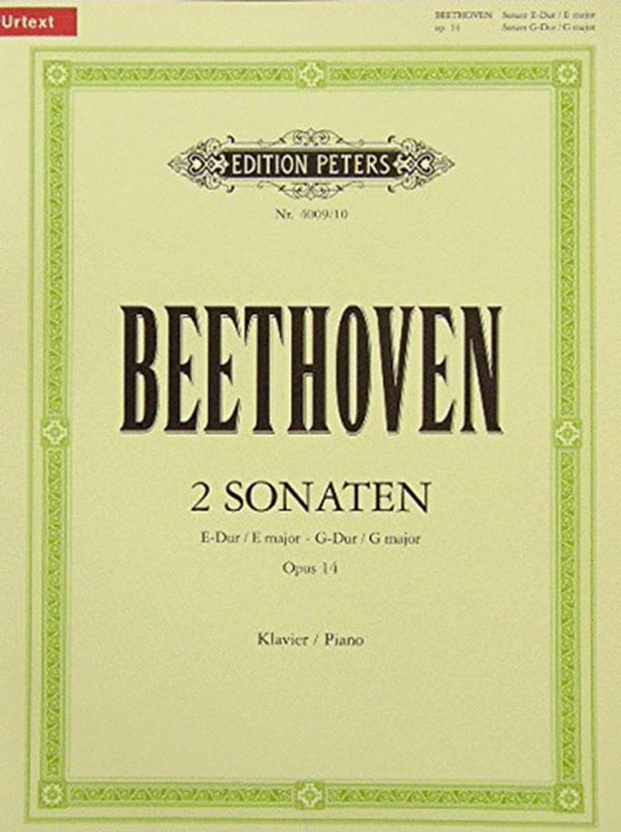 Sonatas Op 14 No 1 E And No 2 G Urtext