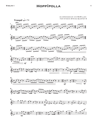 Book cover for Hoppípolla (arr. Jim McMillen) - Violin 1