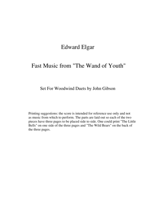 Book cover for Elgar Scherzino and The Wild Bears for two clarinets