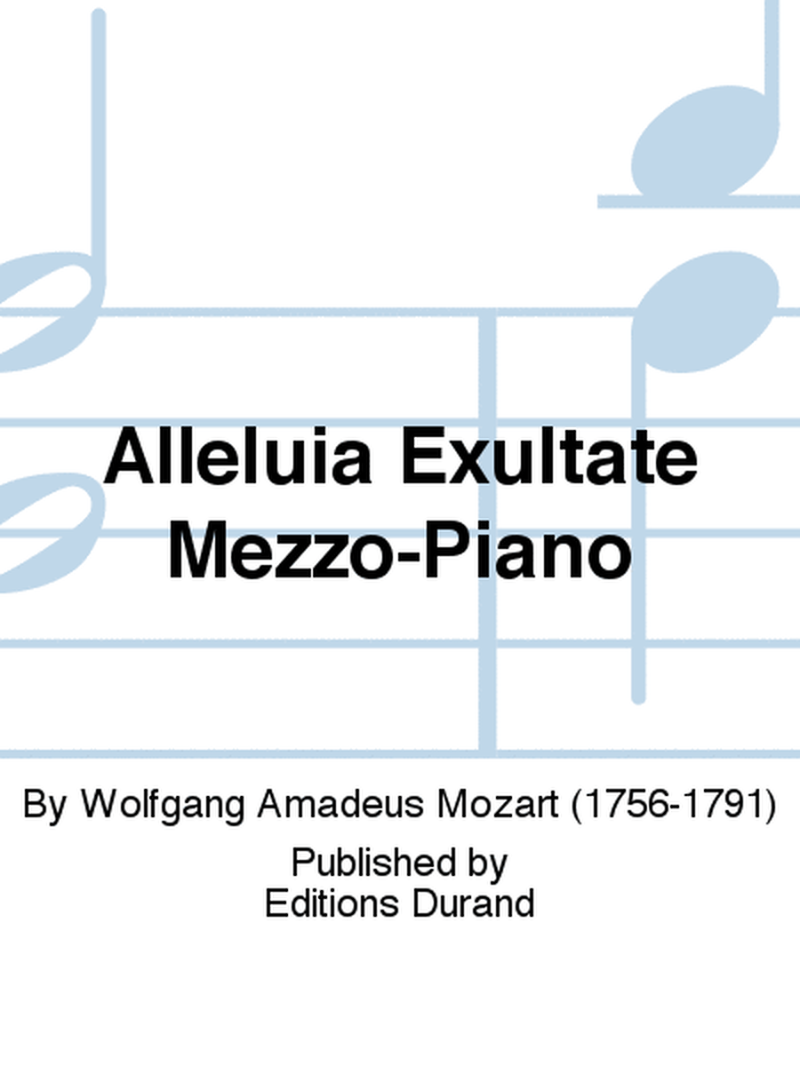 Alleluia Exultate Mezzo-Piano