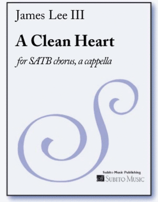 Book cover for Four Sacred Motets: 1. A Clean Heart