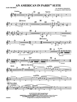 An American in Paris Suite: 3rd B-flat Trumpet