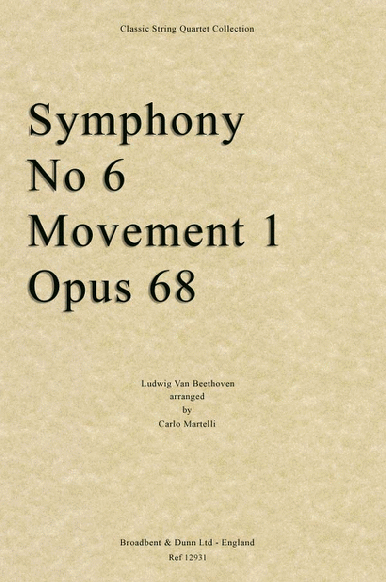 Symphony No. 6 Movement 1, Opus 68