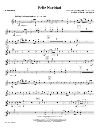 Book cover for Feliz Navidad (arr. Paul Langford) - Bb Trumpet 2