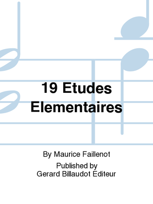Book cover for 19 Etudes Elementaires