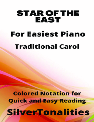 Book cover for Star of the Easiest Easiest Piano Sheet Music with Colored Notation