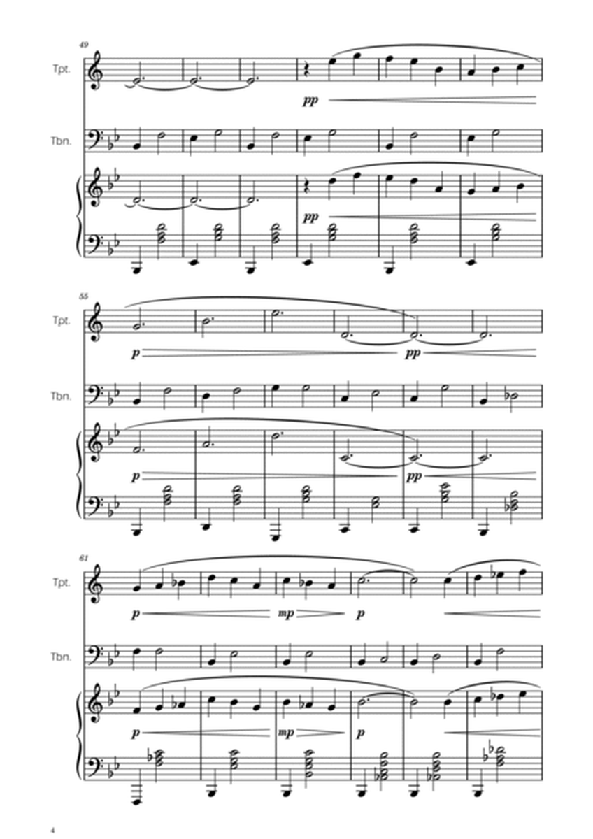 Gymnopedie No. 1 - Trumpet and Trombone Duet w/ Piano image number null