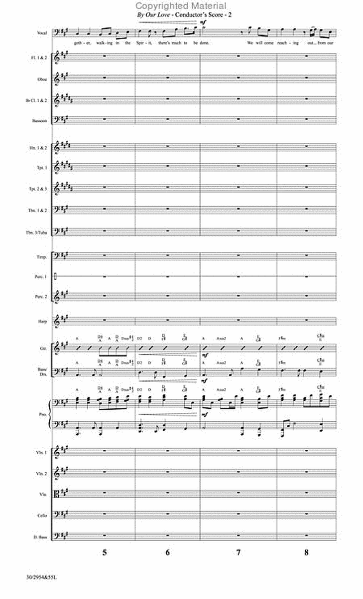 By Our Love - Orchestral Score and CD with Printable Parts